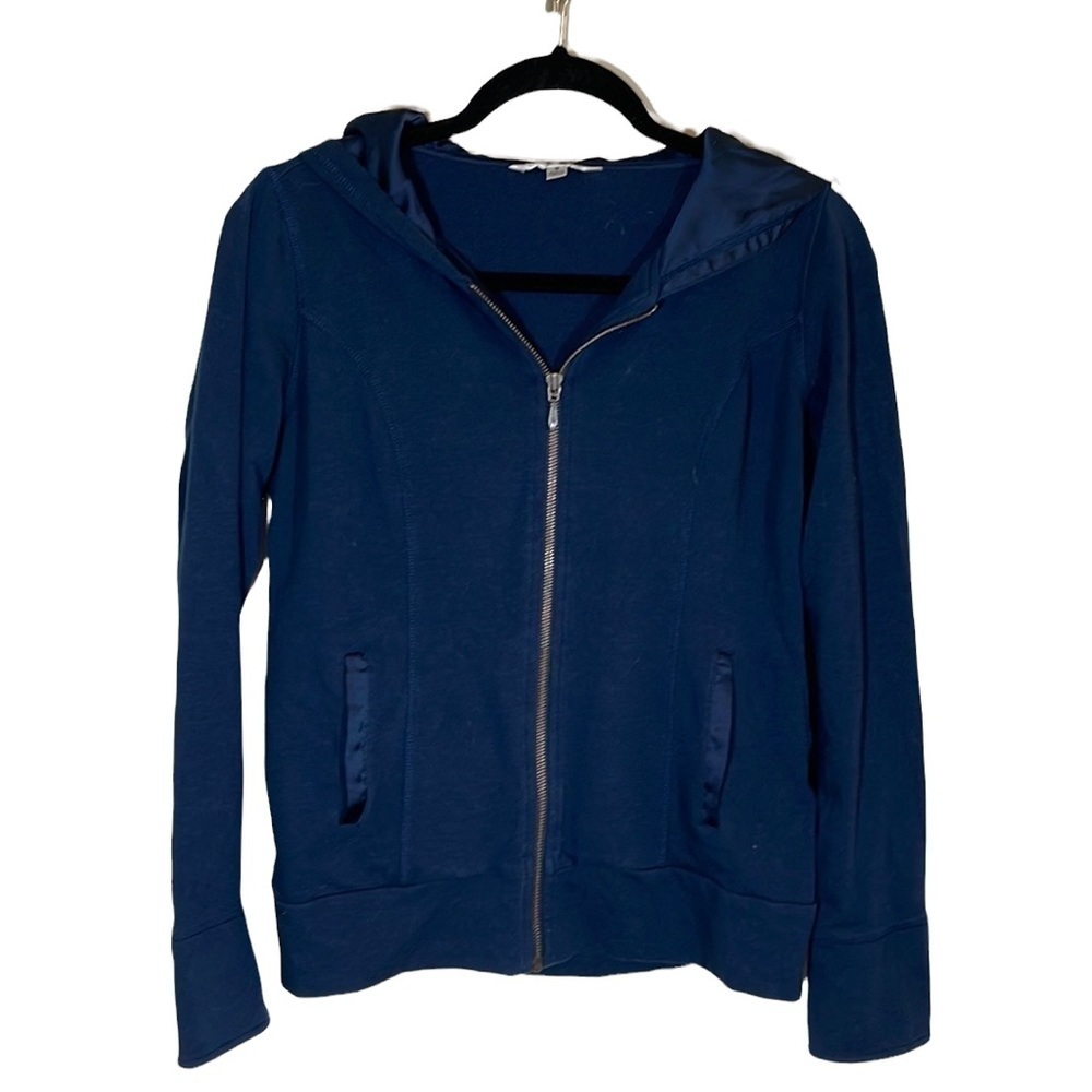 CAbi Blue Hooded Zipper Jacket 767